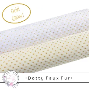 • Dotty Faux Fur • Gold Glitter Spots
