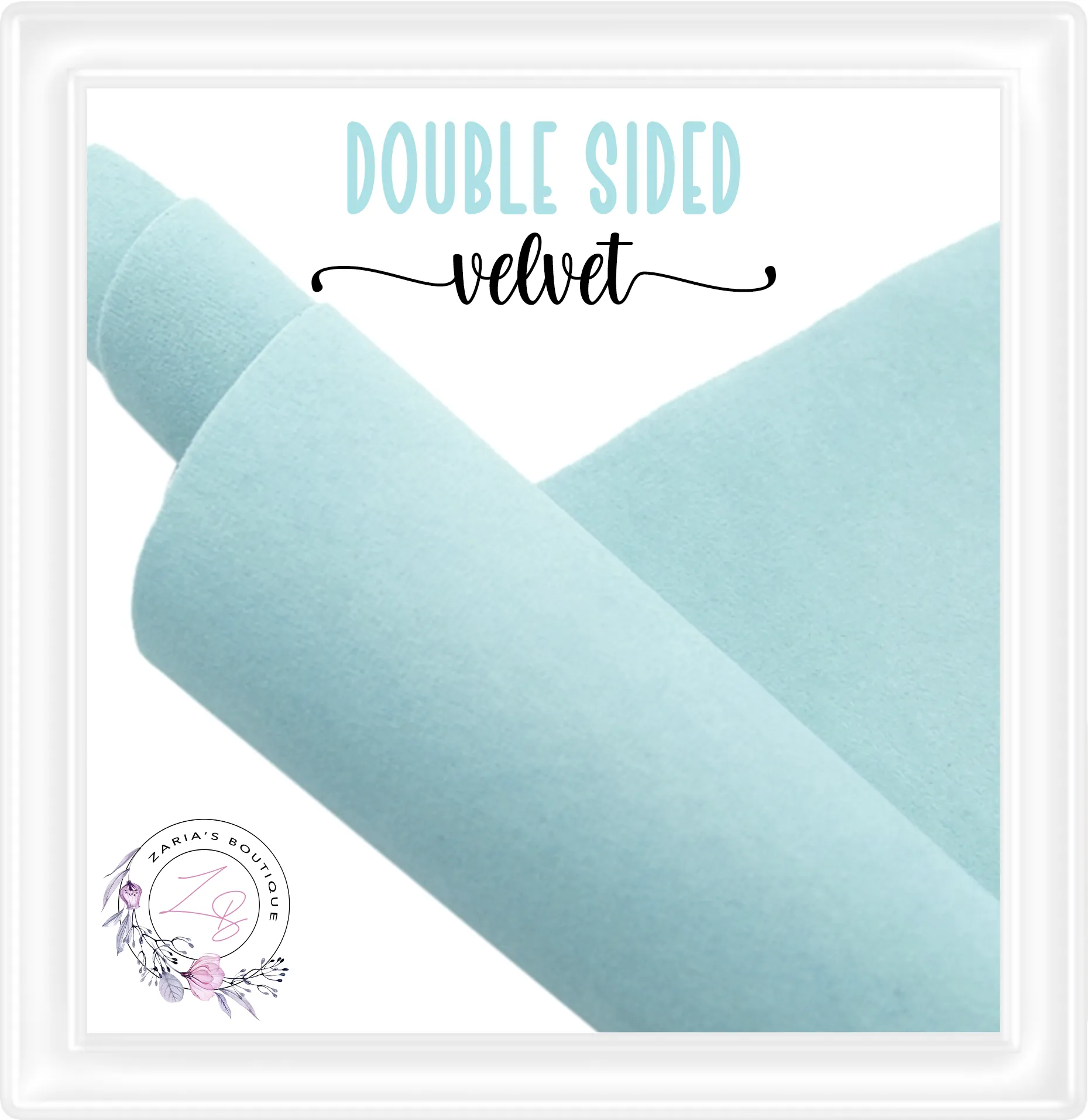 ⋅  Double-Sided Velvet  ⋅  AQUA ⋅ 0.88mm  ⋅