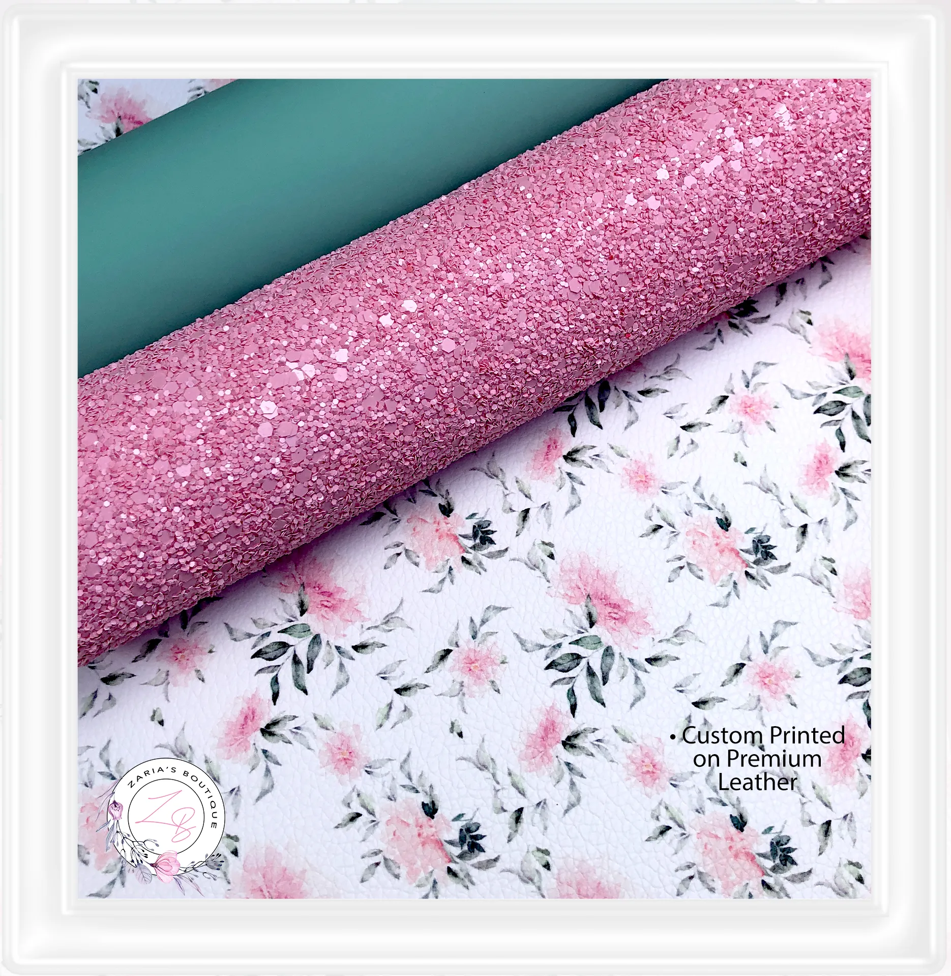 ⋅ Gentle Rose ⋅ Custom Printed ⋅ Vegan Faux Leather