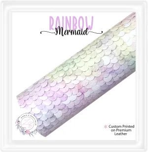 ⋅ Rainbow Mermaid ⋅ Pastel Scales ⋅ Premium Custom Vegan Faux Leather