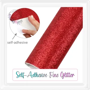 ⋅ Self-Adhesive Backed Fine Glitter ⋅ For Double-Sided Projects ⋅ RED ⋅