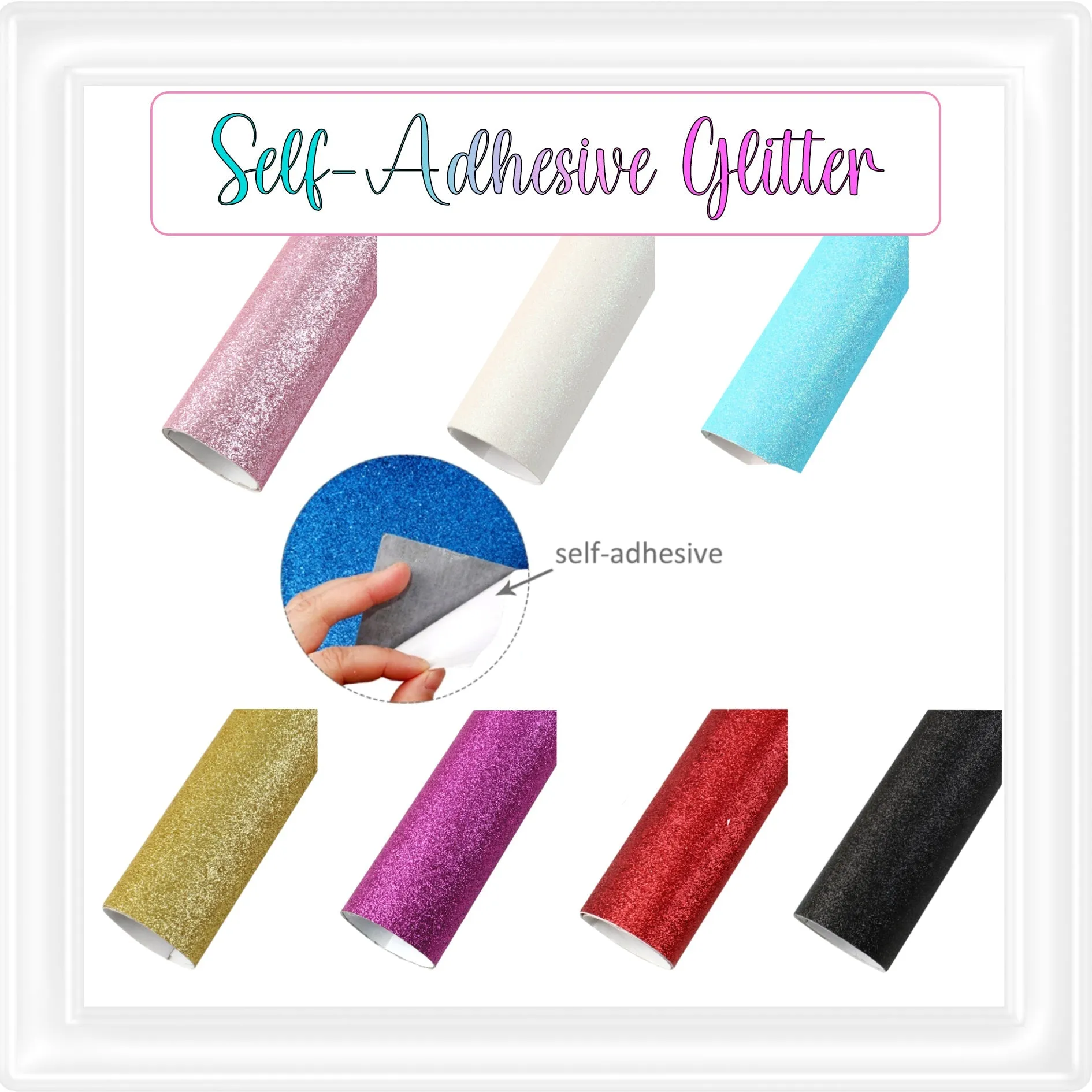 ⋅ Self-Adhesive Backed Fine Glitter ⋅ For Double-Sided Projects ⋅ RED ⋅