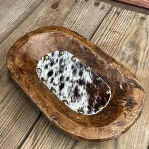 081 Small Décor Bowl - B&W Speckle w/