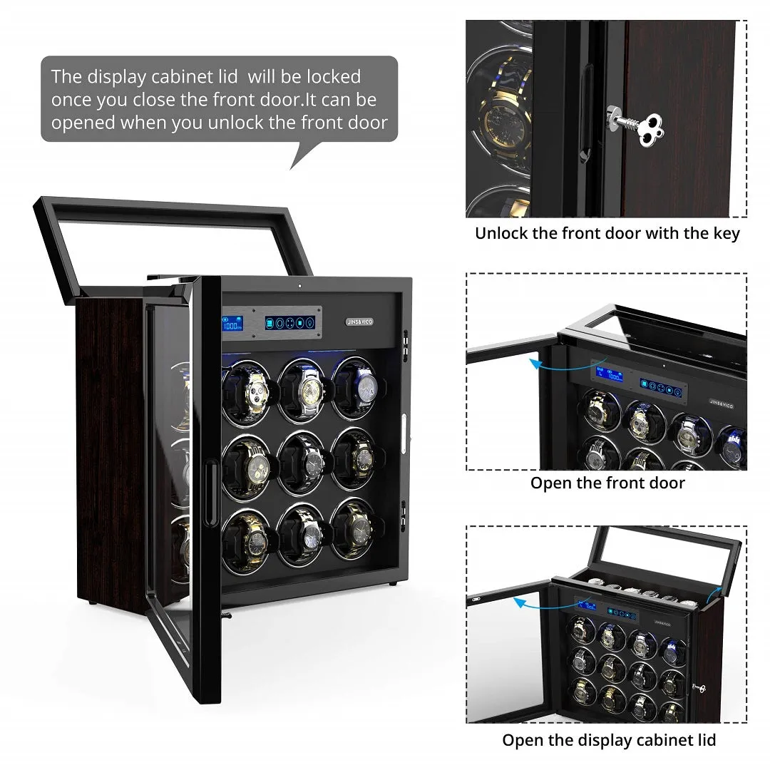 12 6 Luxury Safety Watch Winder Box