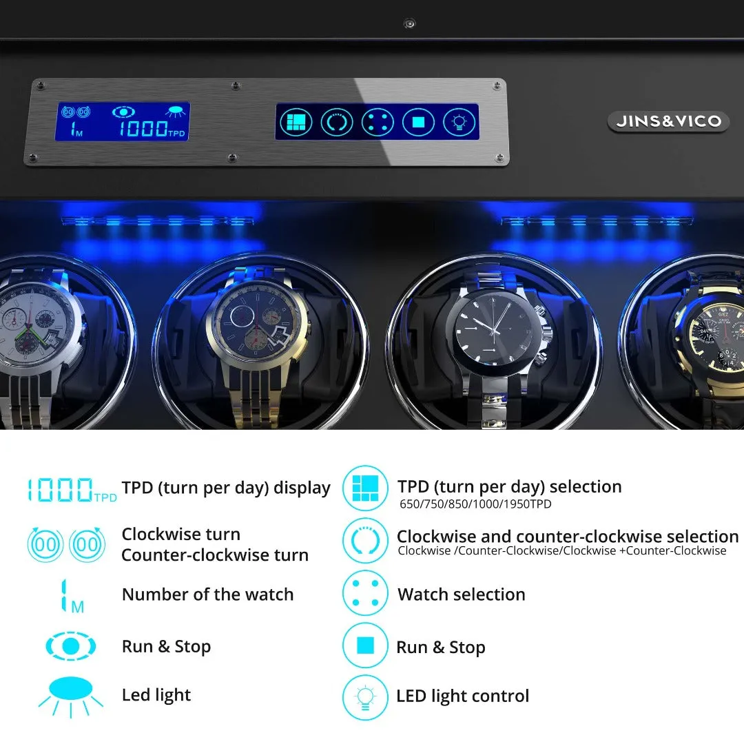 12 6 Luxury Safety Watch Winder Box