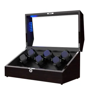 12 Pieces Watch Winder with Storage, Pine Bark Pattern, ARCTICSCORPION