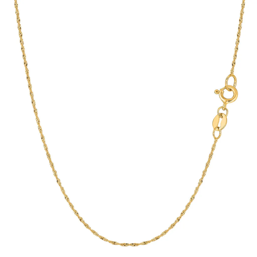 14K Yellow Gold Chain|Simple Jewelry For Women-Singapore Necklace