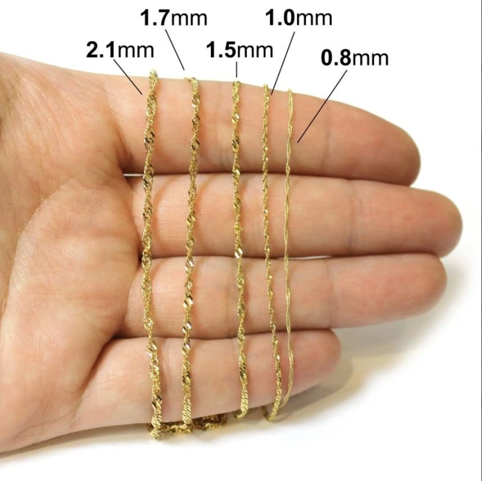 14K Yellow Gold Chain|Simple Jewelry For Women-Singapore Necklace