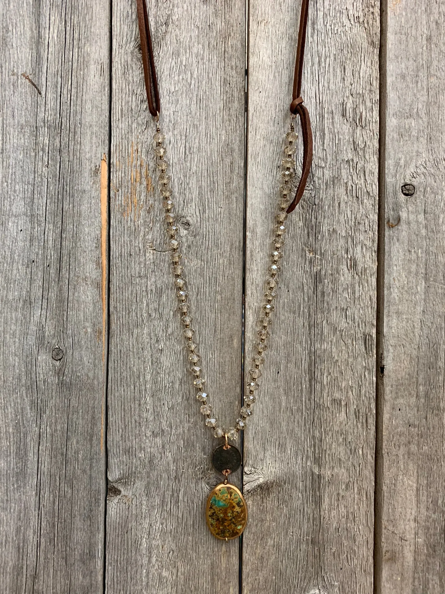 16574 Lt Gldn Crystal, Penny, & Turq Drop