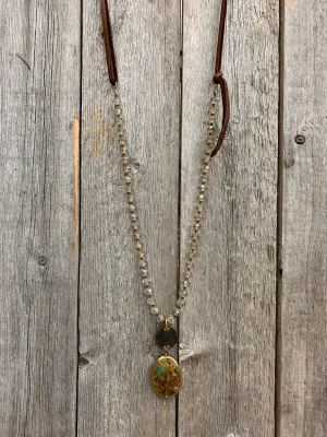 16574 Lt Gldn Crystal, Penny, & Turq Drop
