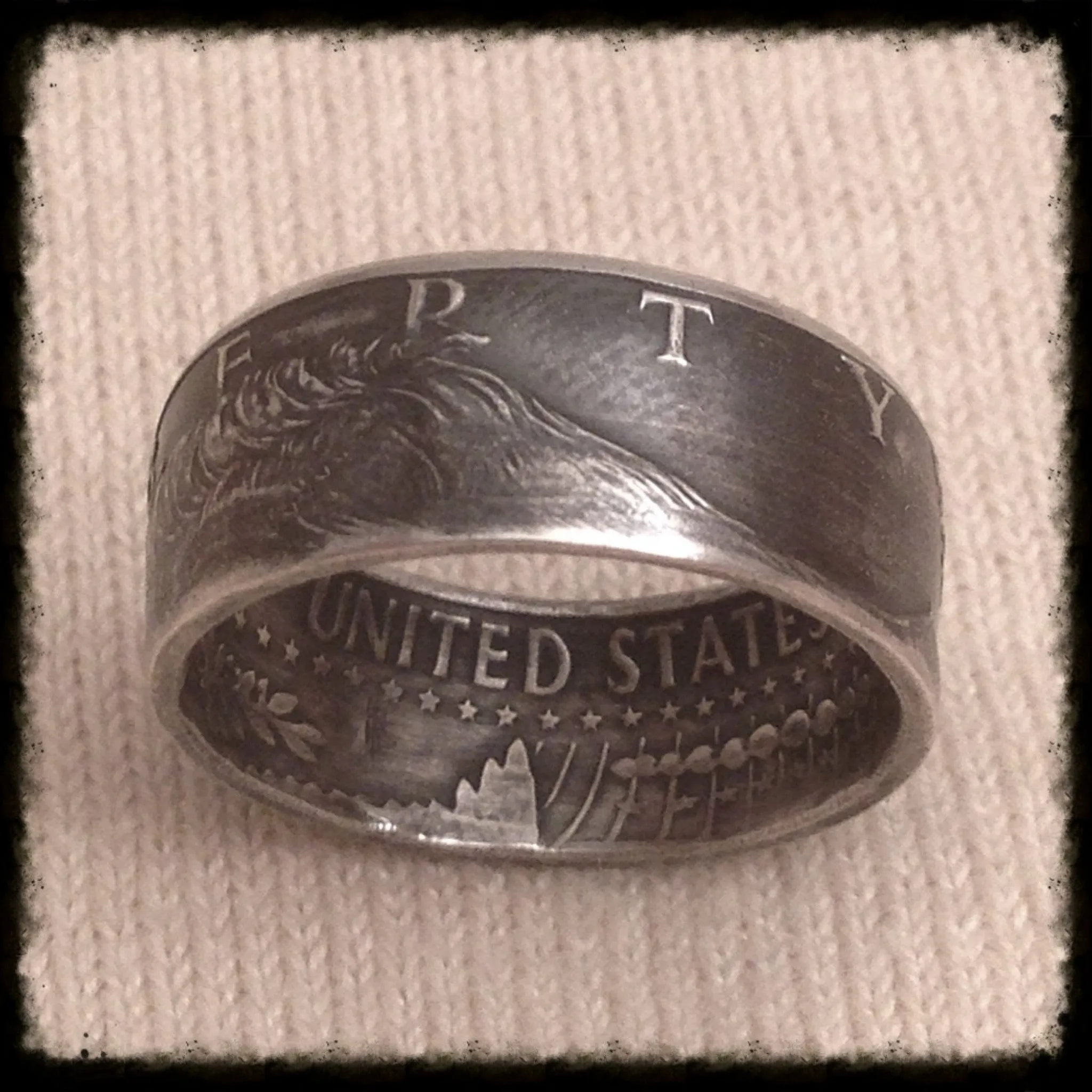 1964 JFK 90% Silver Coin Ring - Hand Made USA - Sizes 7 - 14.5