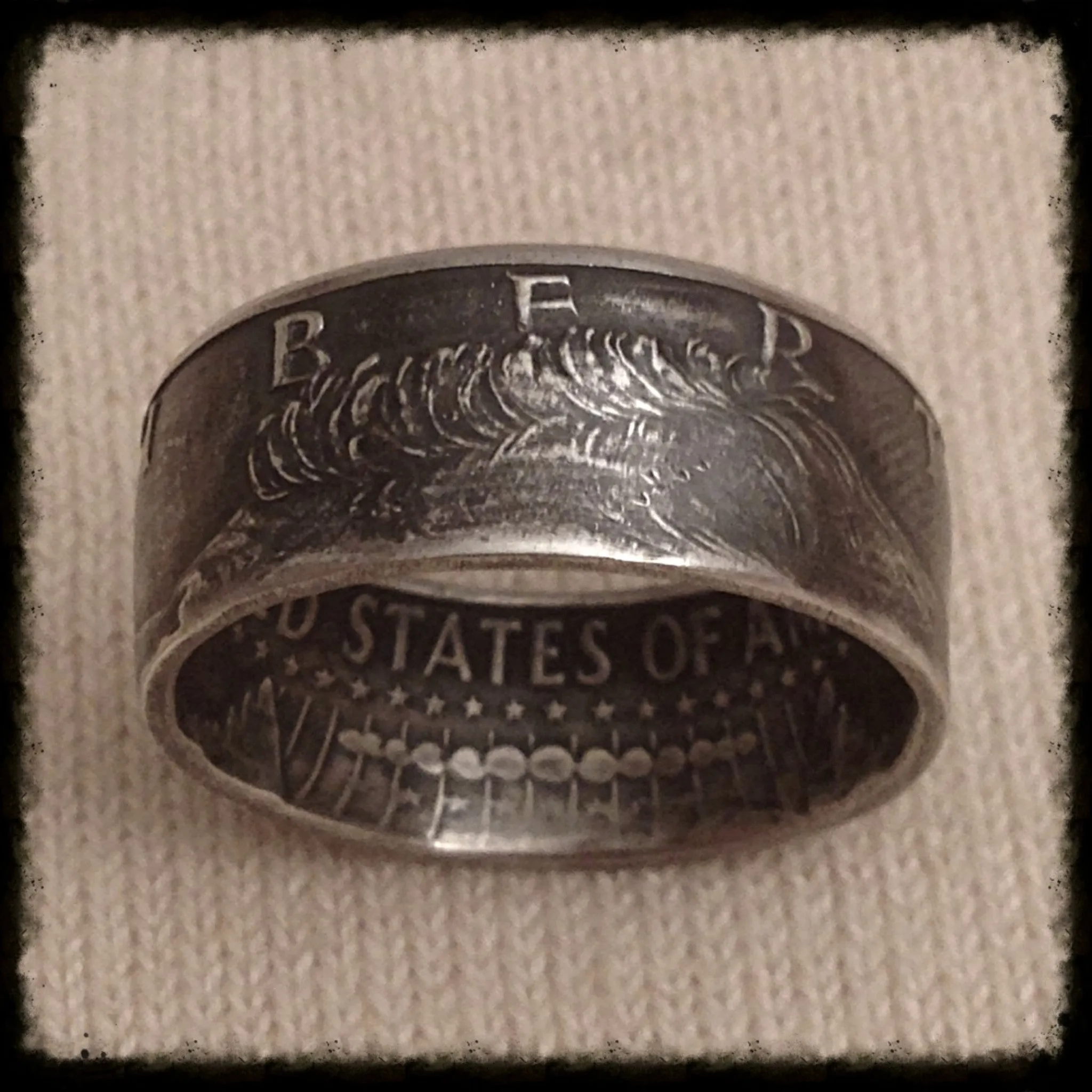 1964 JFK 90% Silver Coin Ring - Hand Made USA - Sizes 7 - 14.5