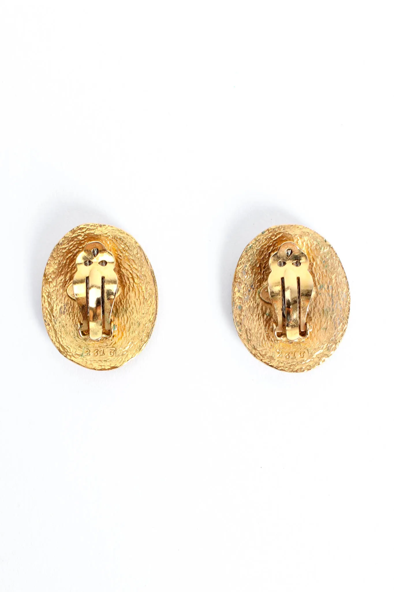 1980s Crown CC Logo Coin Earrings