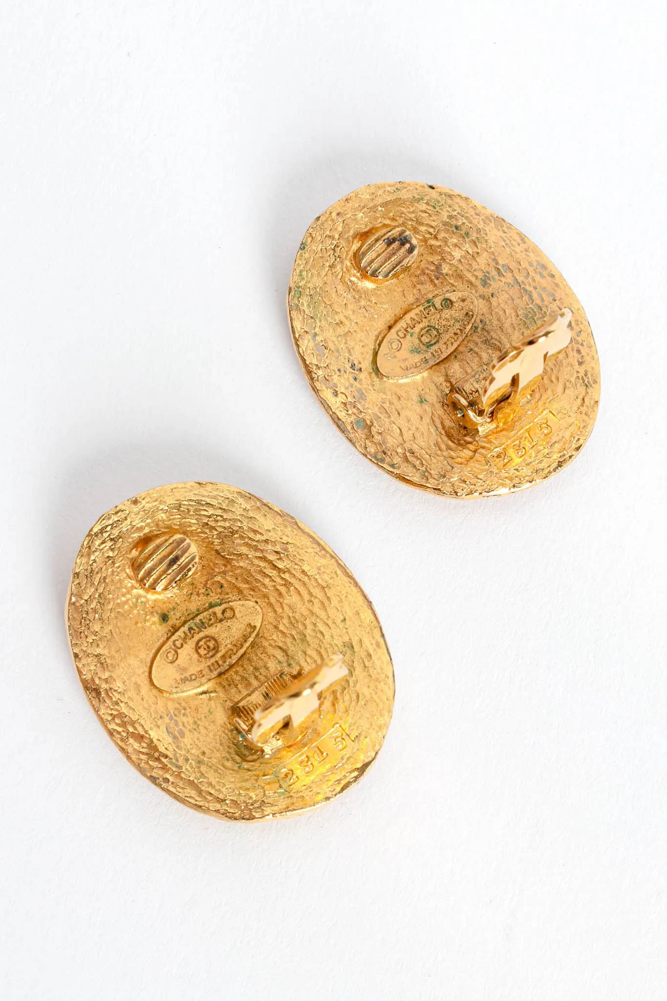 1980s Crown CC Logo Coin Earrings