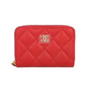 19B Red Caviar Zippy Wallet Coin Purse