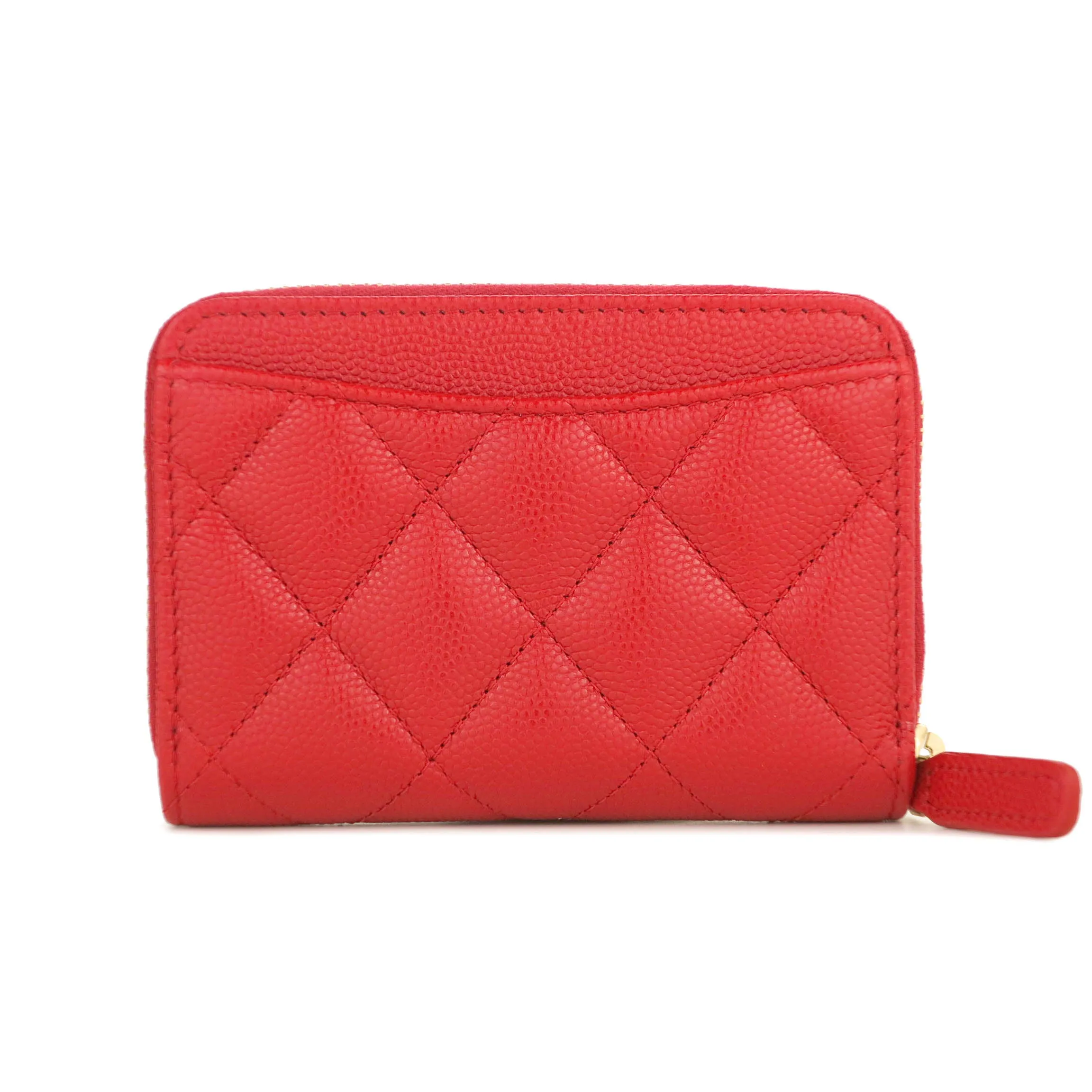19B Red Caviar Zippy Wallet Coin Purse