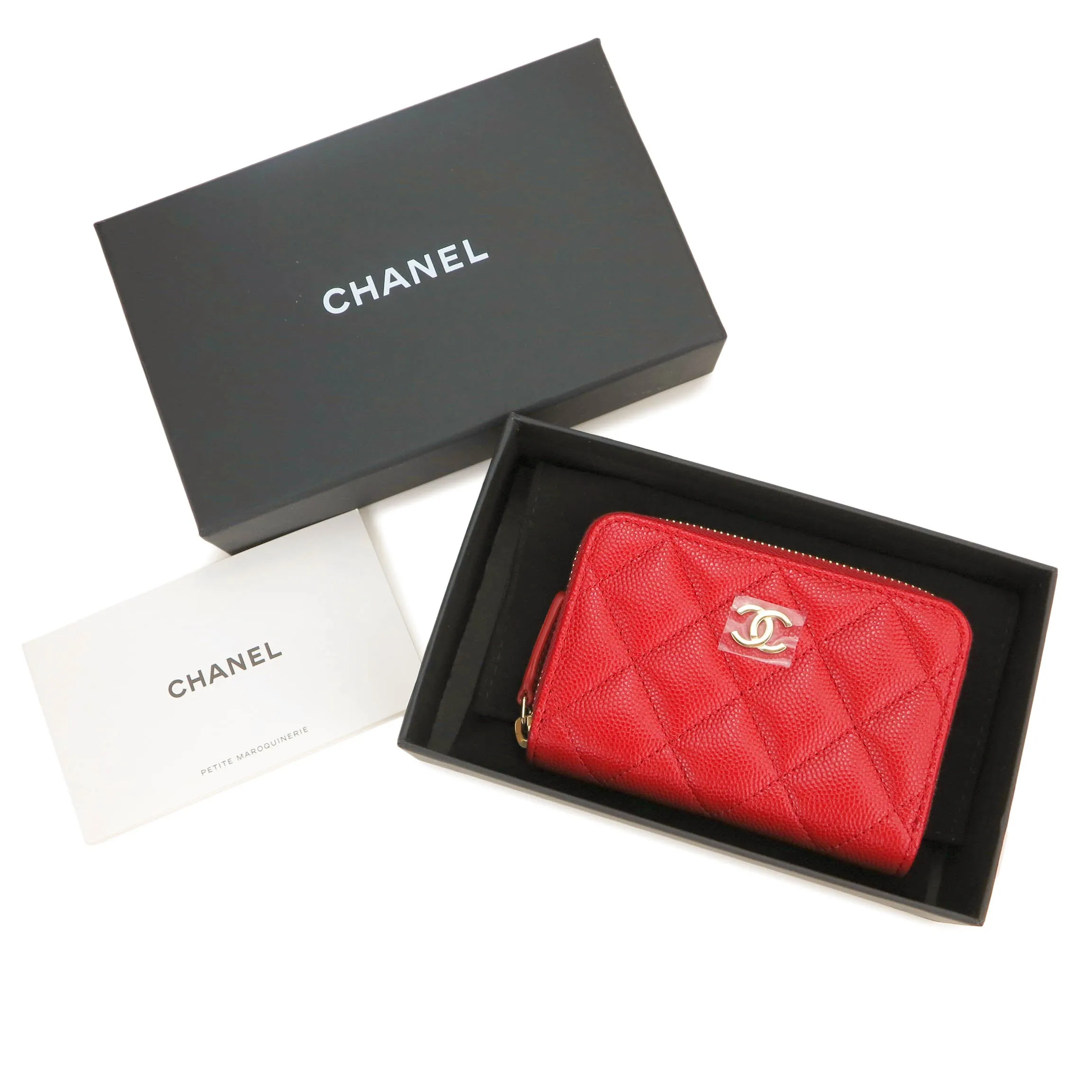 19B Red Caviar Zippy Wallet Coin Purse