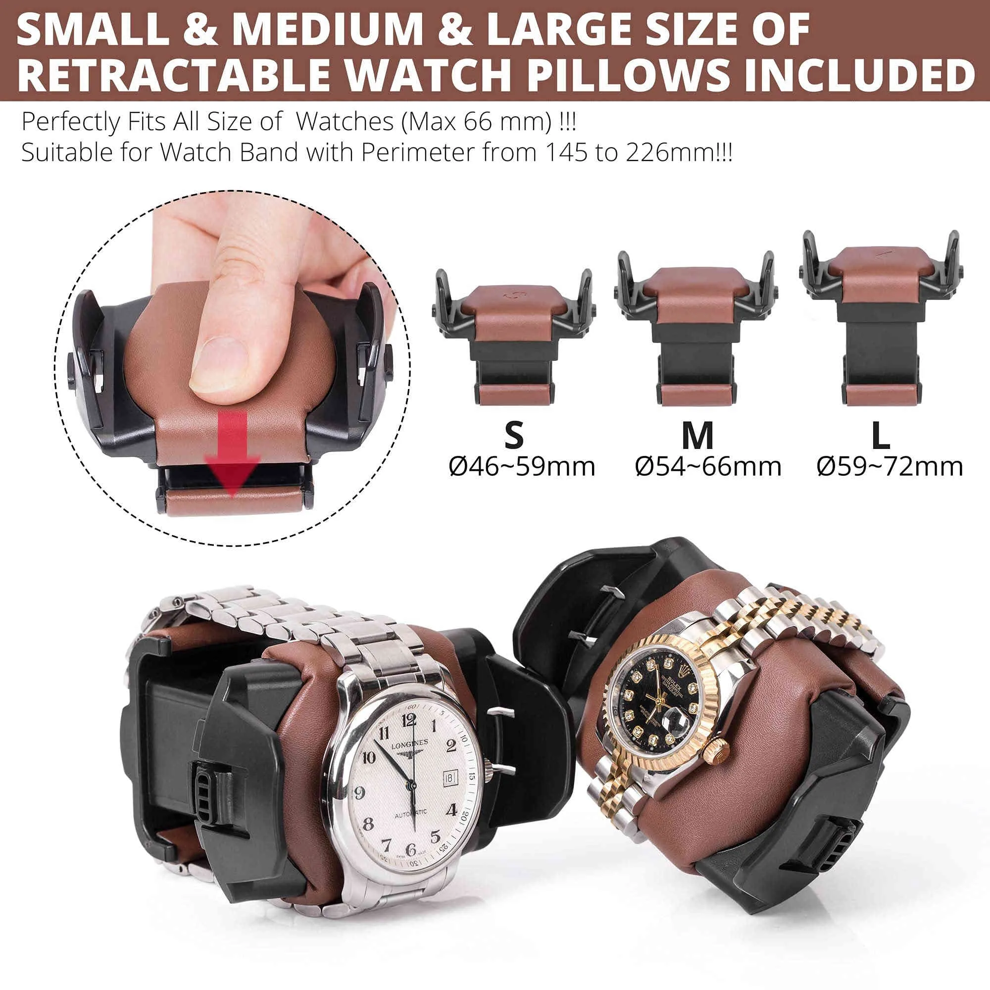 2 3 Walnut Wood Automatic Watch Winder, LUKDOF