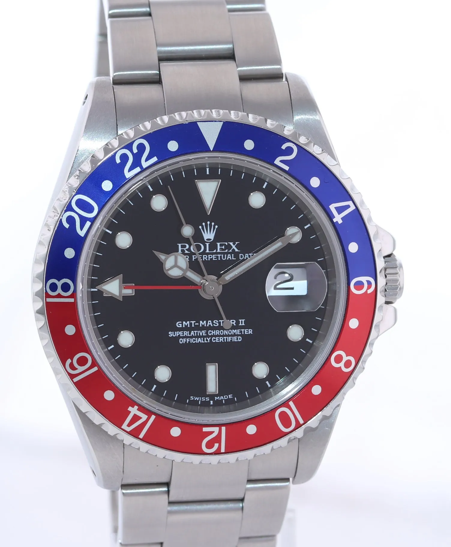 2003 PAPERS Rolex GMT-Master 2 Pepsi Blue Steel 16710 BLRO SEL Watch Box