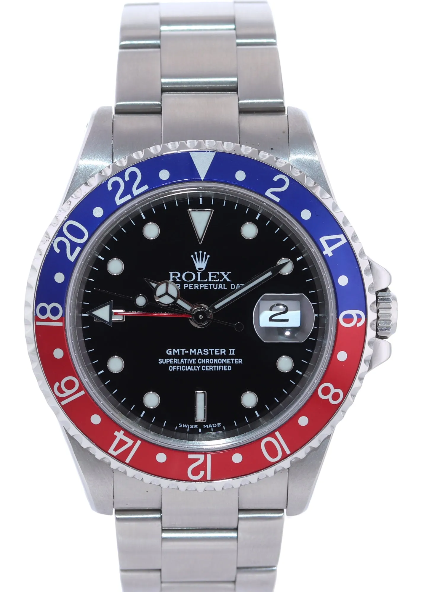2003 PAPERS Rolex GMT-Master 2 Pepsi Blue Steel 16710 BLRO SEL Watch Box