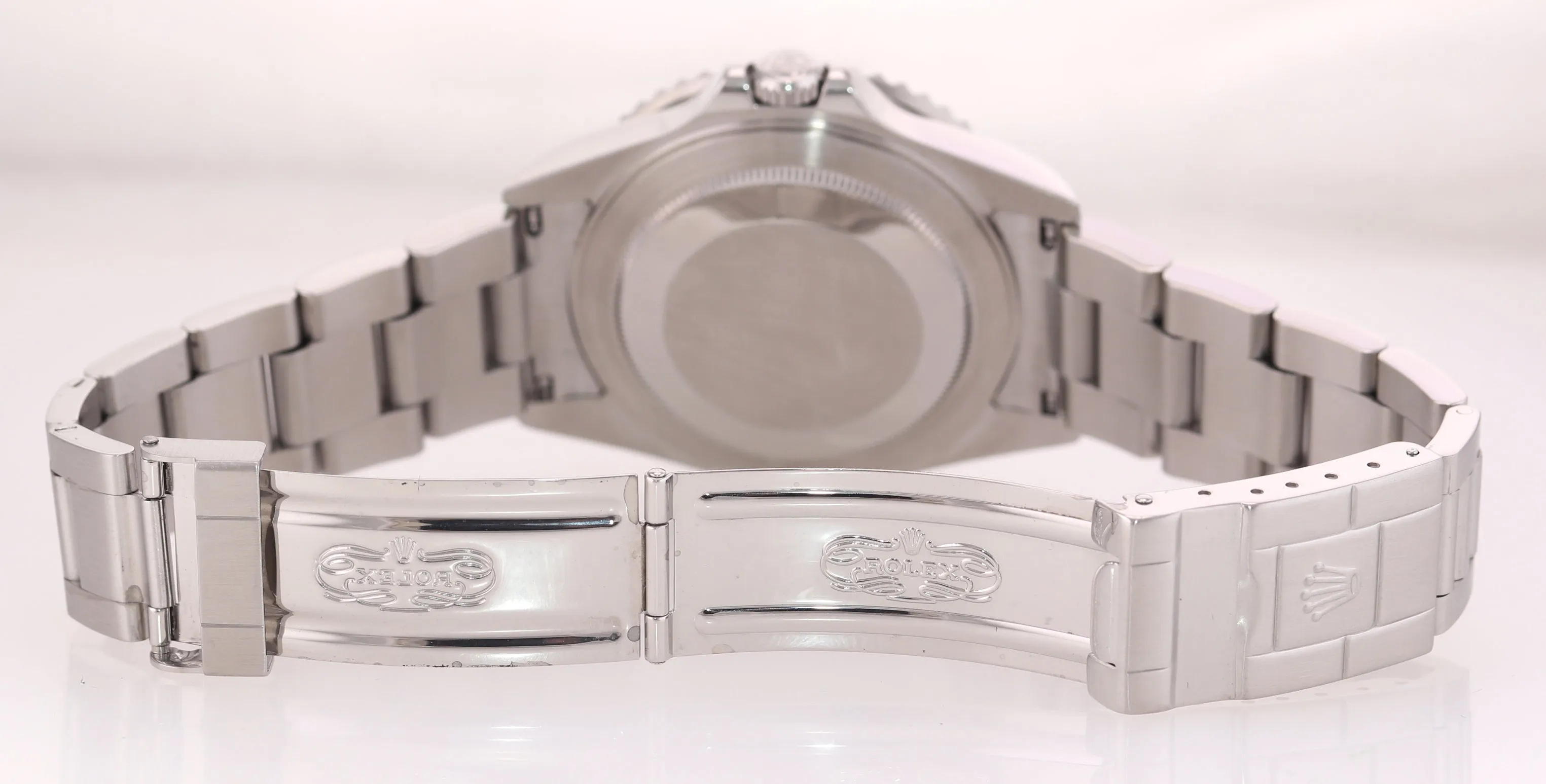 2004-2005 Rolex GMT-Master 2 Pepsi Steel 16710 Watch No Holes Black Dial Watch