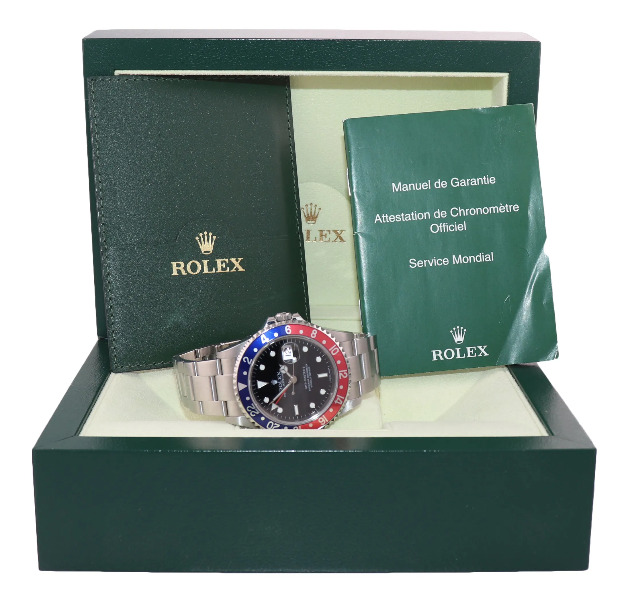 2005 UNPOLISHED Rolex GMT-Master 2 Pepsi Steel 16710 Error Rectangular Watch Box