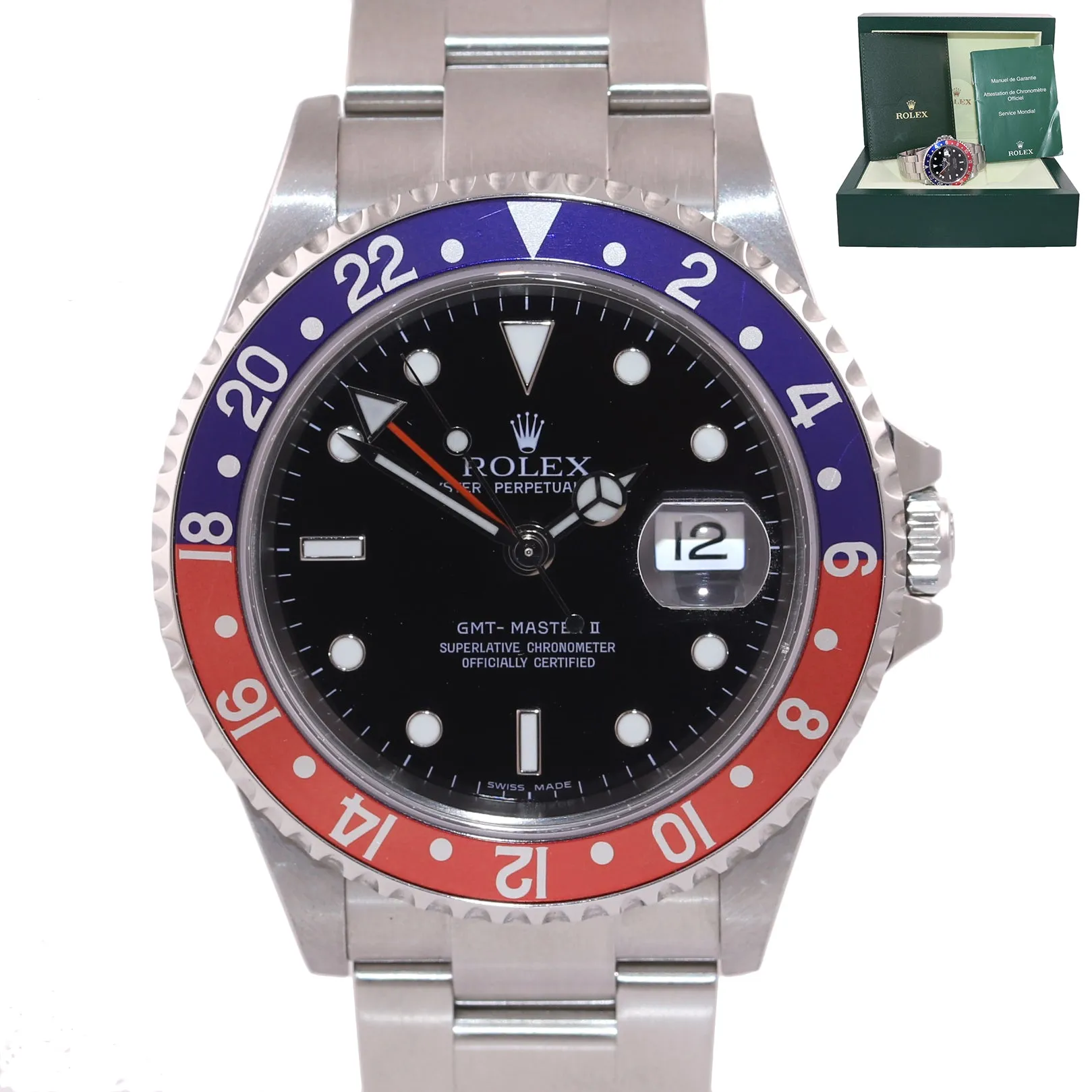 2005 UNPOLISHED Rolex GMT-Master 2 Pepsi Steel 16710 Error Rectangular Watch Box