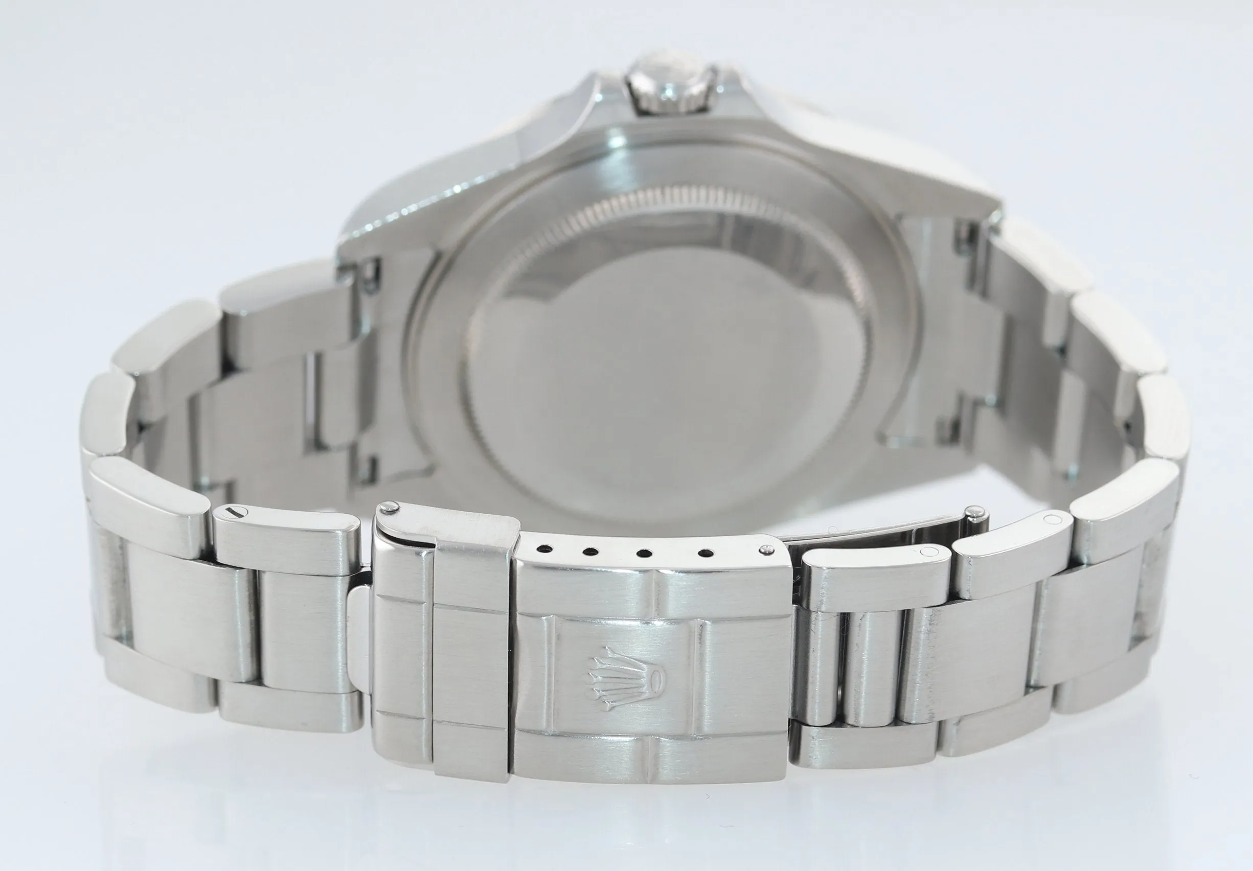 2007 NO HOLES Rolex Explorer II 16570 Stainless Steel Black Date GMT 40mm Watch