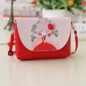 2017 New Cartoon printing Women bag Female PU leather Mini Crossbody Shoulder bags Girls Messenger bag bolsa feminina B075