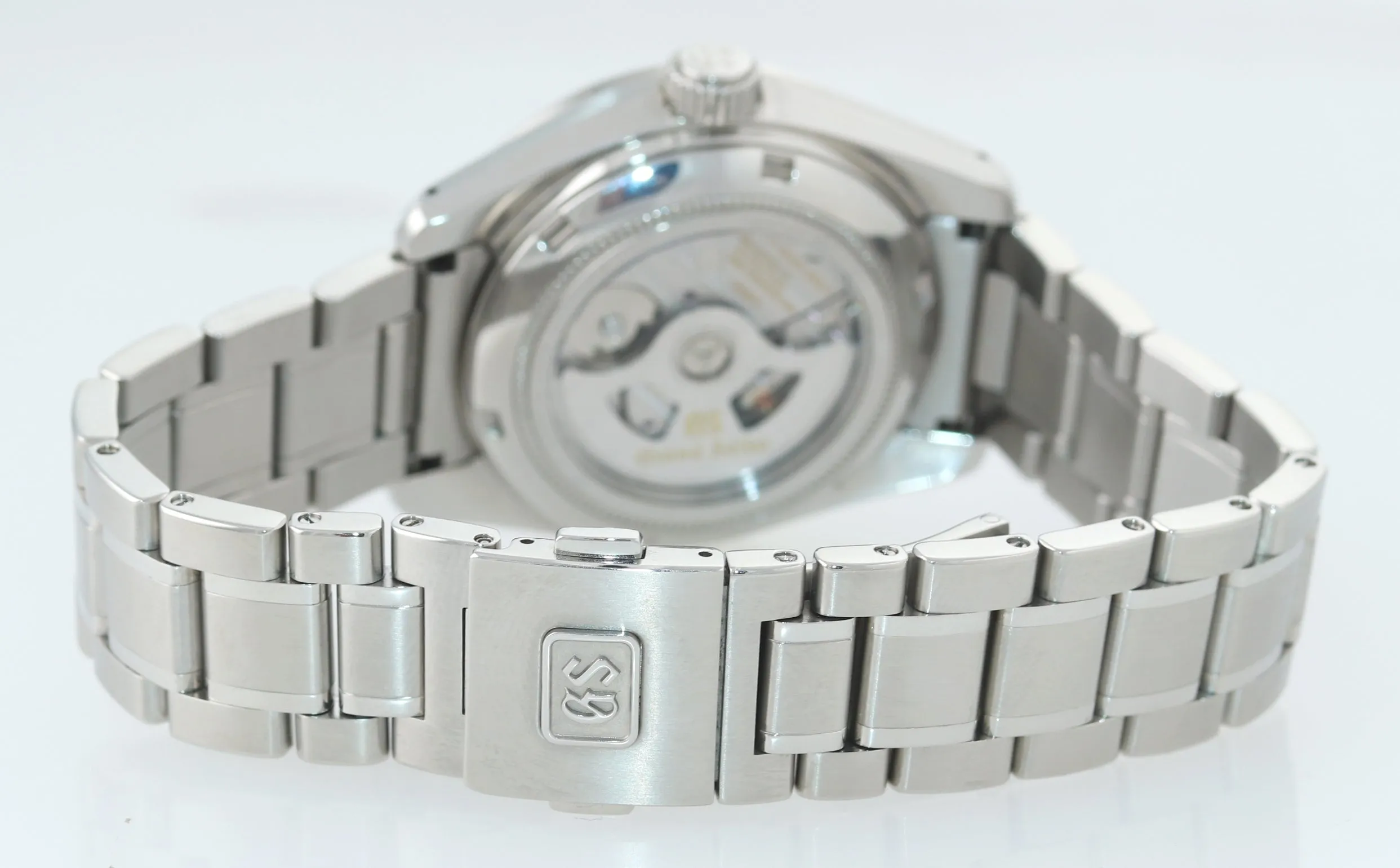 2019 BOX PAPERS Grand Seiko Hi-Beat 36000 GMT SBGJ201 Mt. Iwate Dial Steel Watch