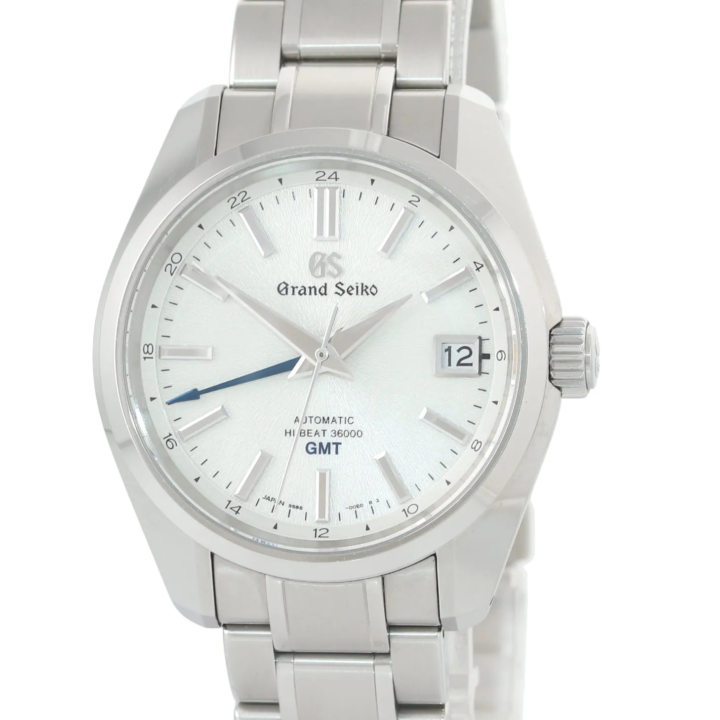 2019 BOX PAPERS Grand Seiko Hi-Beat 36000 GMT SBGJ201 Mt. Iwate Dial Steel Watch
