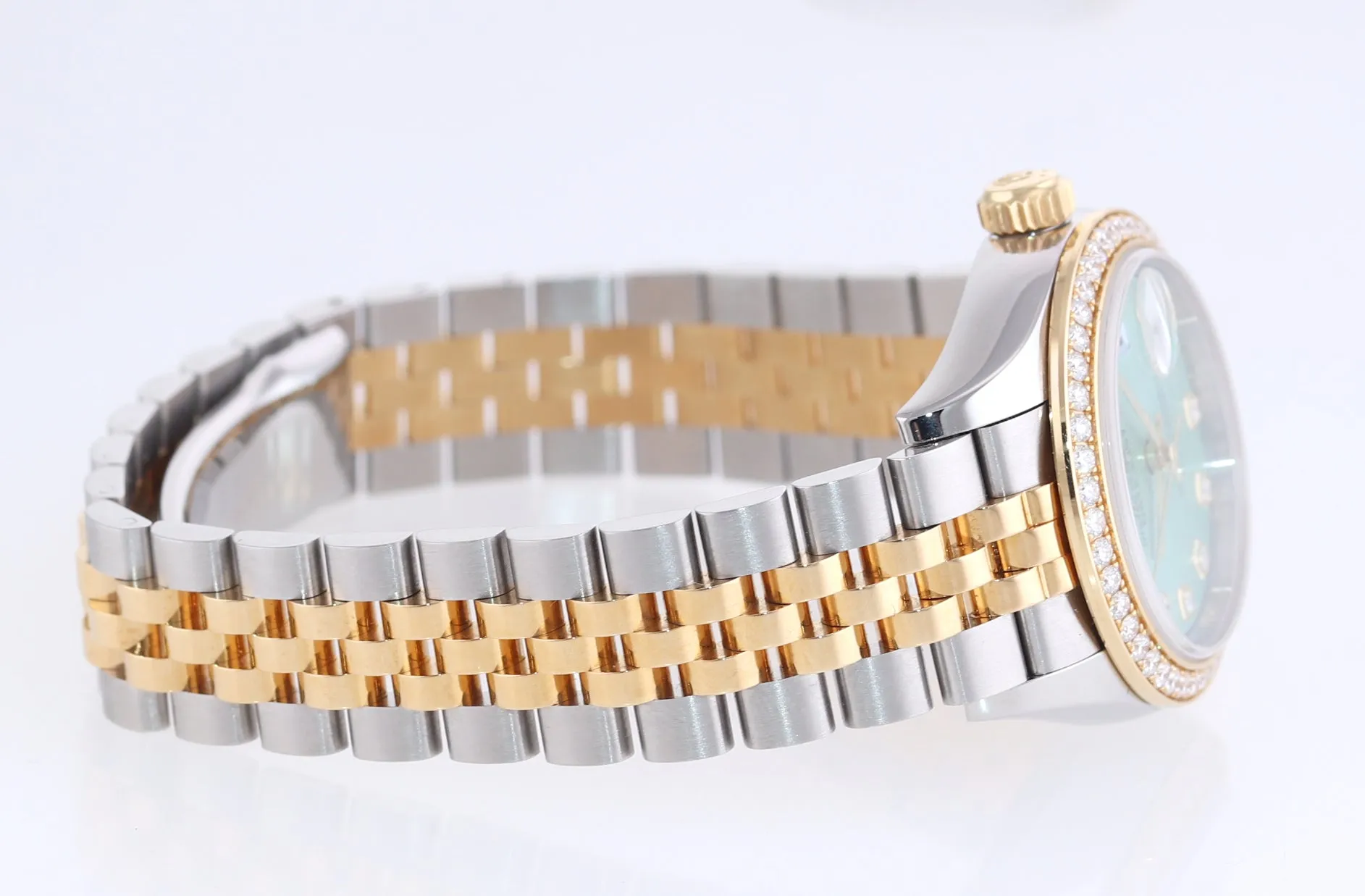 2020-2021 Rolex DateJust 28mm Green Diamond 279383 Gold Steel Jubilee Watch Box