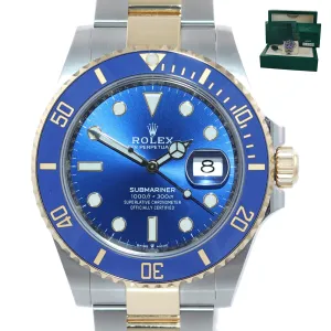 2021 NEW Rolex Submariner 41mm Blue Ceramic 126613LB Two Tone Gold Watch