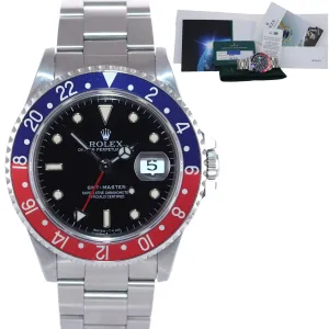 2021 RSC SERVICE Rolex GMT-Master Tritium Pepsi Blue Red Steel 40mm 16700 Watch