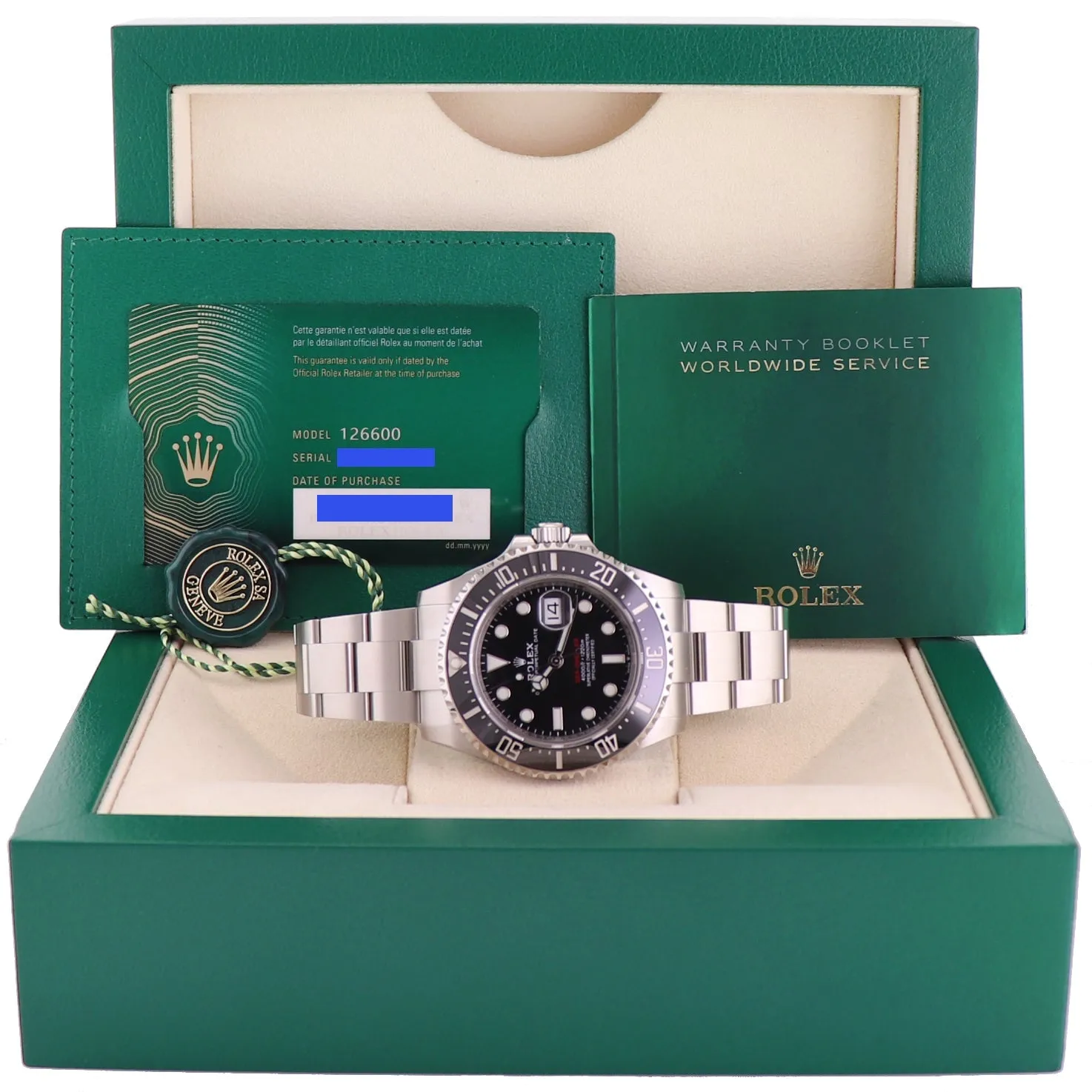 2022 MINT PAPERS Rolex Red Sea-Dweller SD43 126600 43mm Mark 2 Watch Box