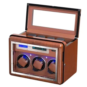 3 4 Walnut Wood Automatic Watch Winder, LUKDOF