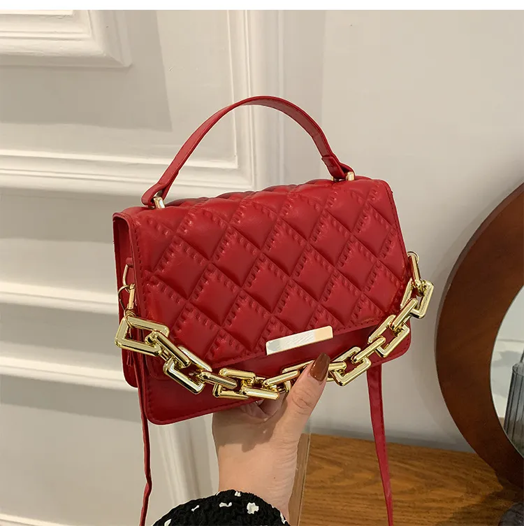 36 Pieces) Wholesale Solid Color Rhombus Messenger Bag