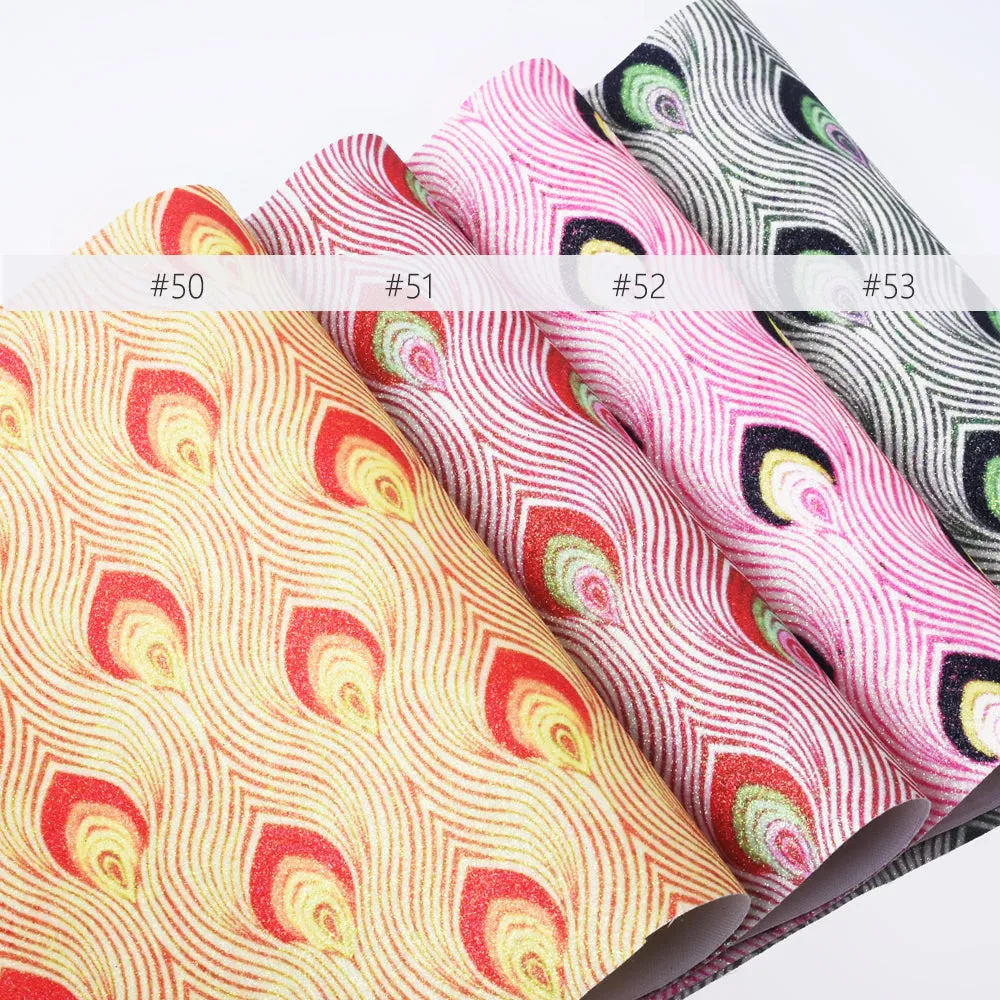 8*12" Dim light Glitter Faux leather sheets Synthetic Leather Fabric jewelry making 1pcs 102632