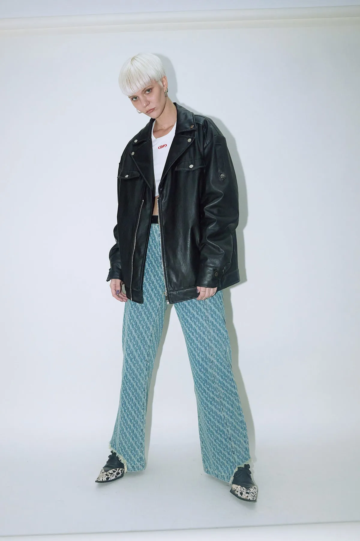 90s Mod Leather Puffer