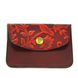 AC309-60  Antique Finish Snap Wallet- Humming Bird