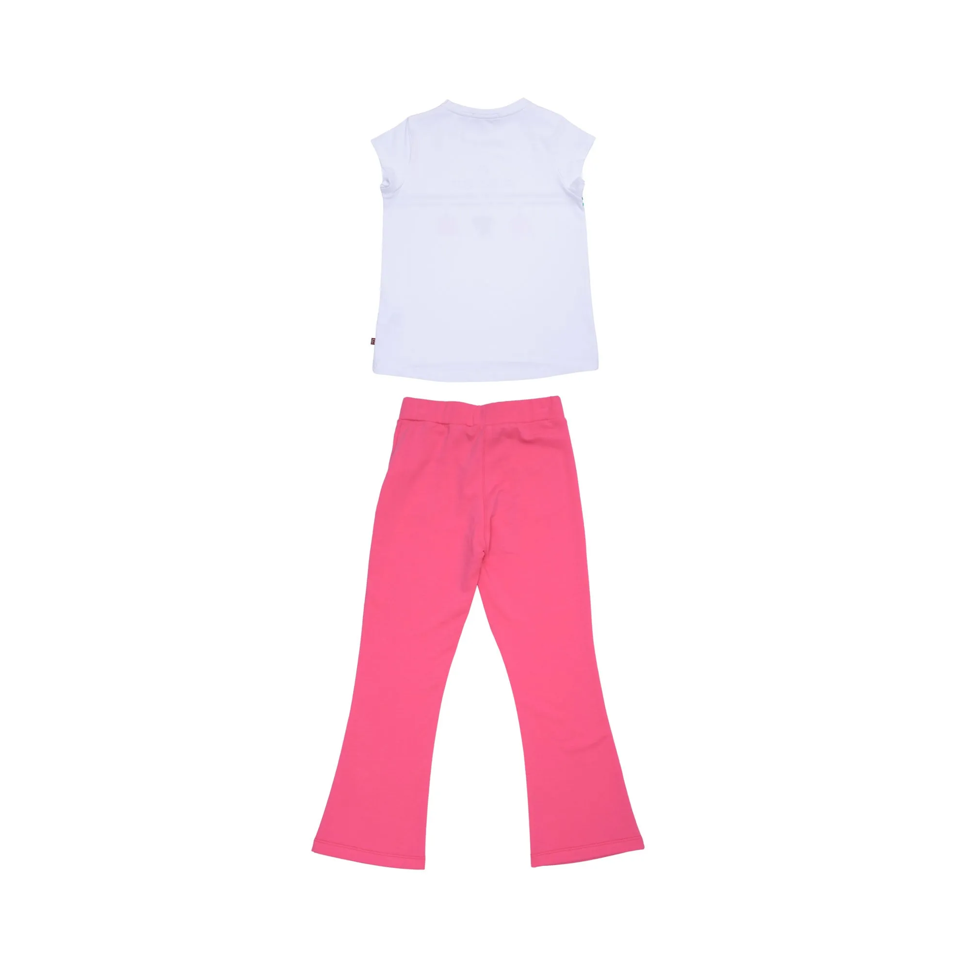 Aigner Kids Girl's White & Fuchsia Set T-Shirt & Trouser