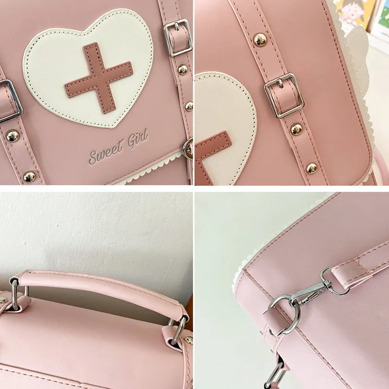 Angel Sweet Girl Student School Messenger Bag Backpack