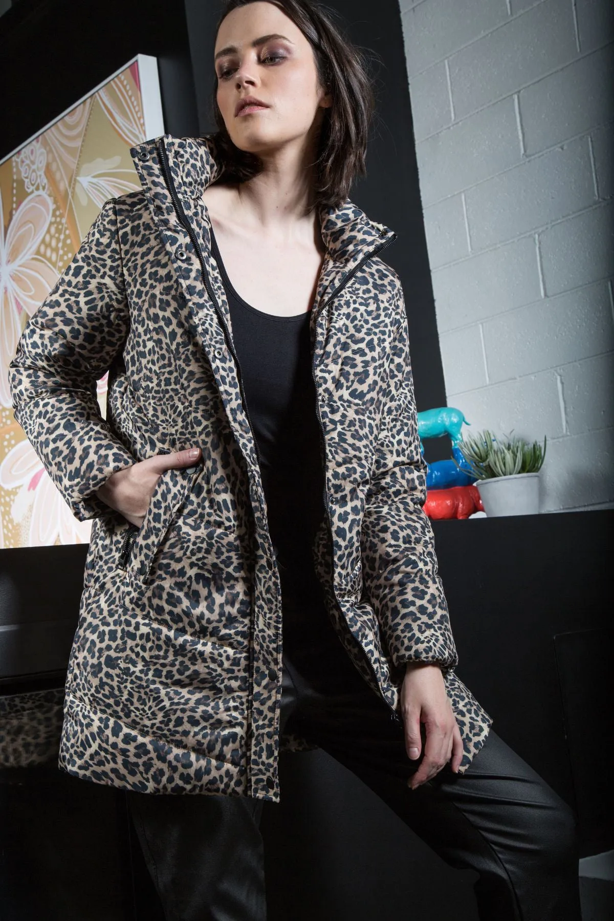 Animal Print Puffer Jacket - PP20
