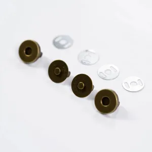 Antique Brass Magnetic Snap 14mm 2 Pack