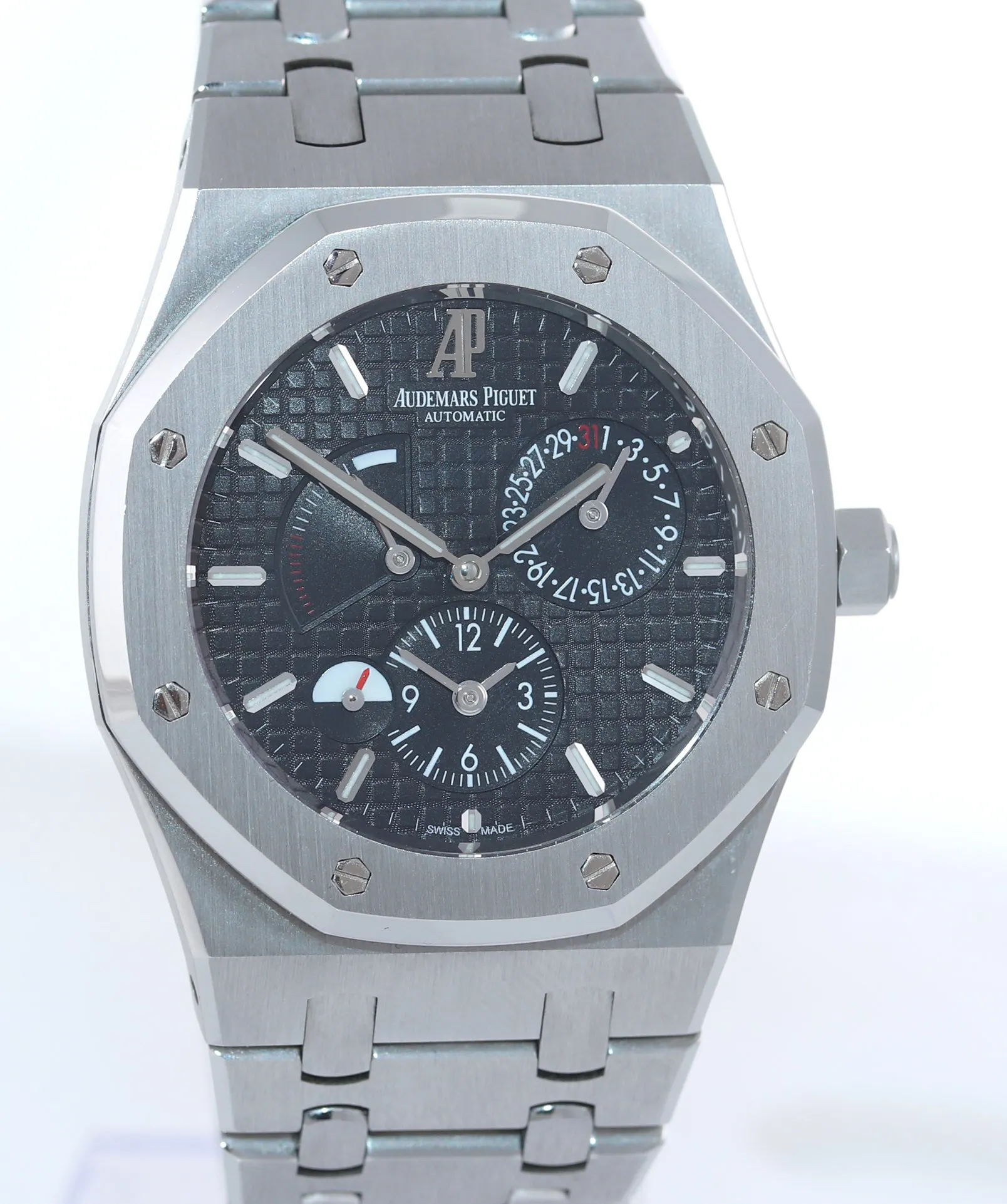 Audemars Piguet AP Royal Oak 39 Dual Time Power Reserve Black 26120 Watch Box