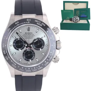 Aug 2022 Papers Rolex Daytona 116519LN 18K White Gold Ceramic Silver Watch Box