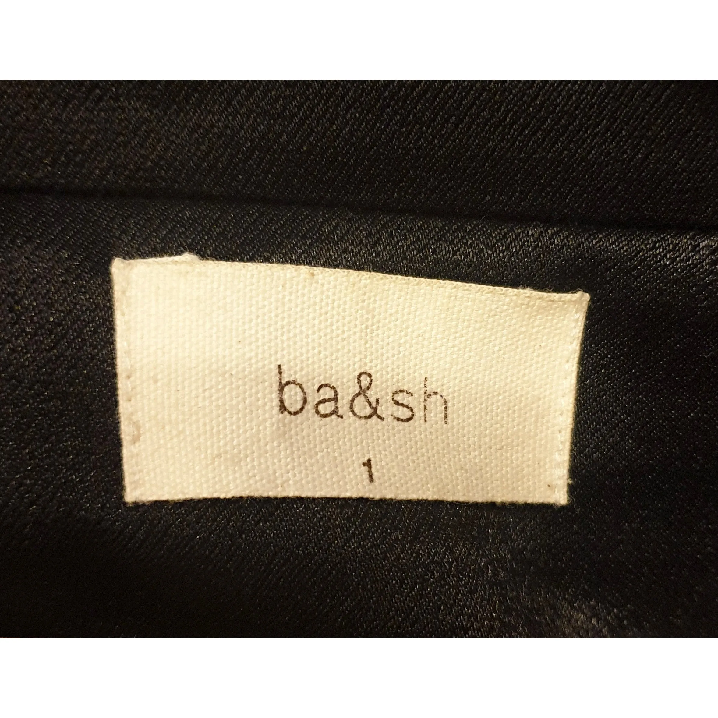 ba&sh black cropped jacket with trench coat-llike detail size 1 (best fits size 8)