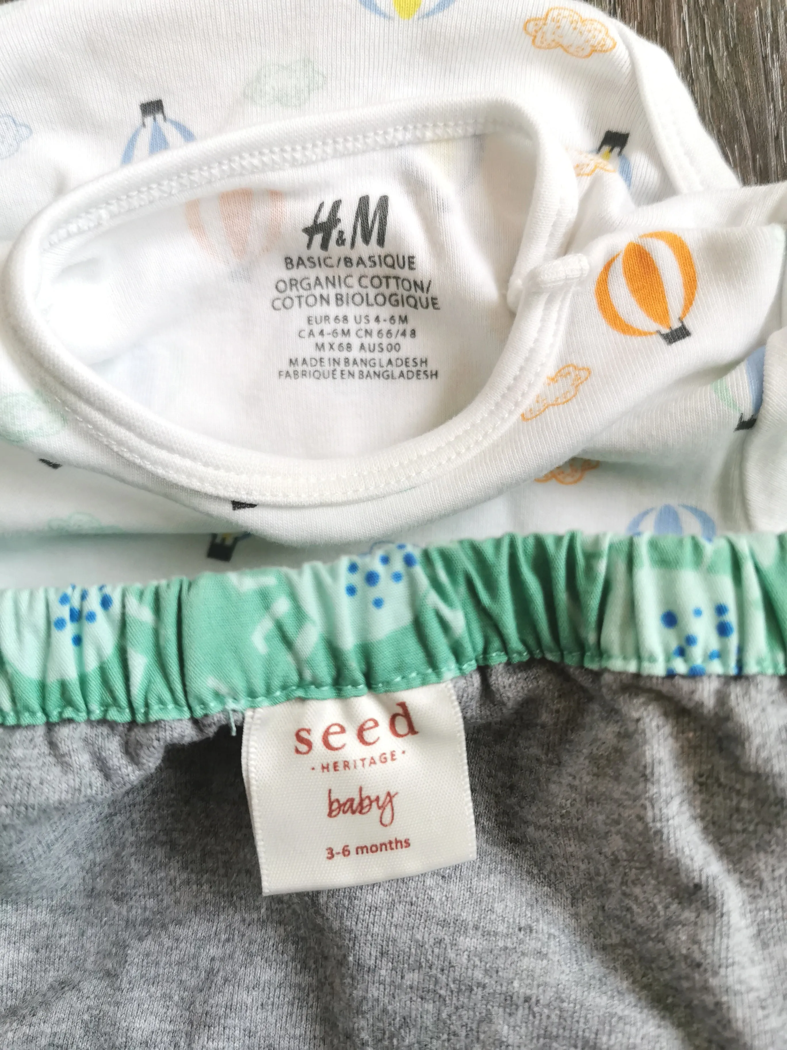 BABY BOY SIZE 3/6 MONTHS - SEED HERITAGE BABY   H&M, 2 Piece Mix N Match Summer Outfit VGUC B14