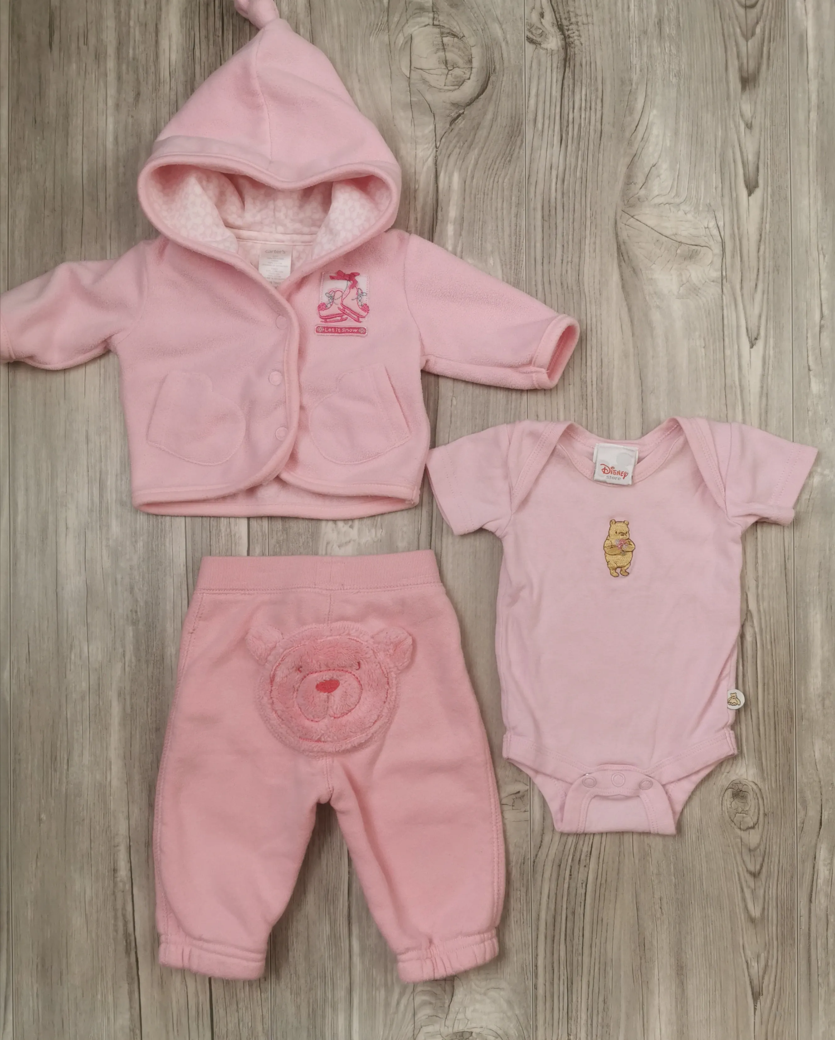 BABY GIRL SIZE 0/3 MONTHS - CARTER'S / DISNEY / Baby GAP, 3 Piece Mix N Match Fall Outfit EUC B24