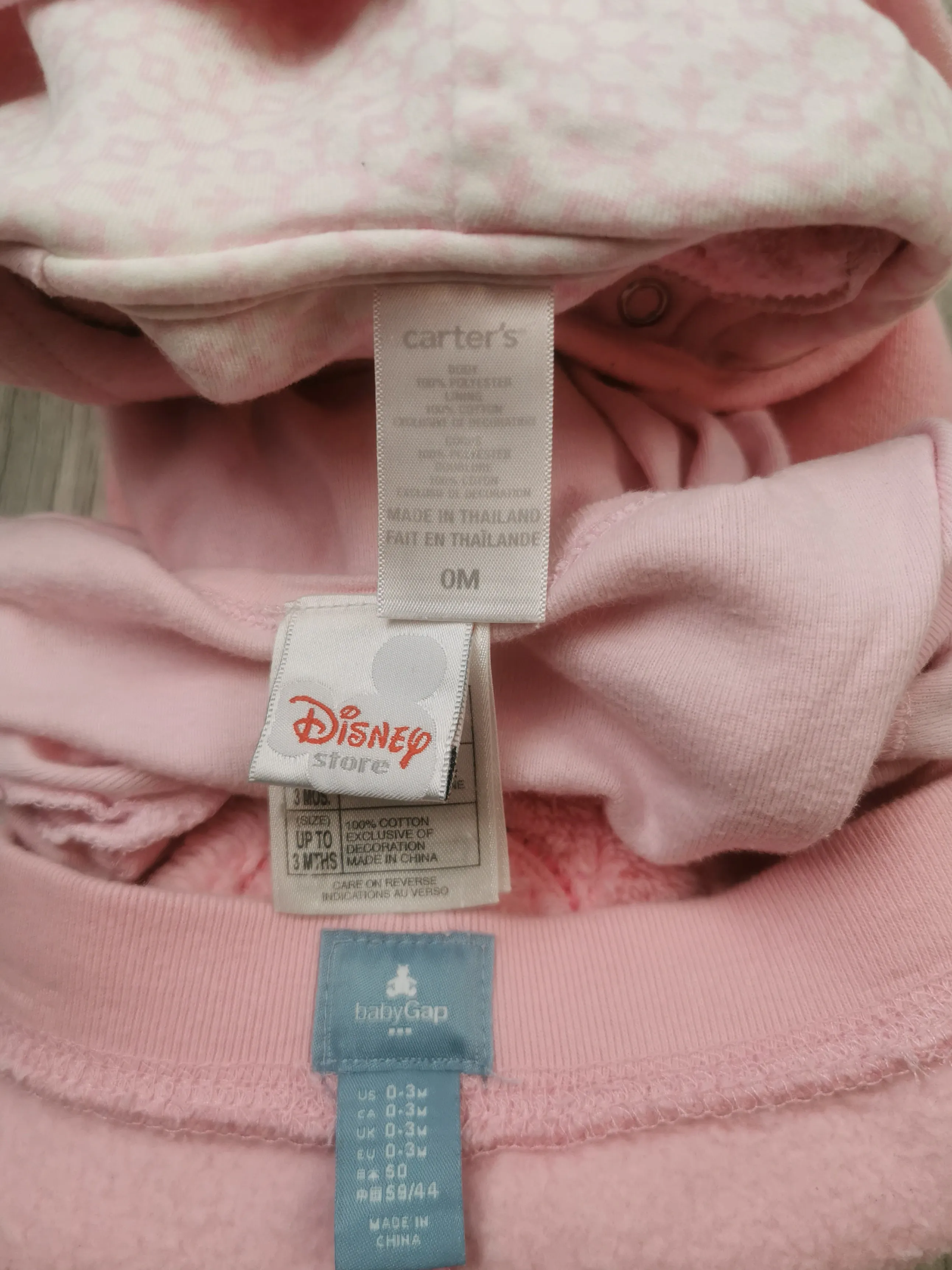 BABY GIRL SIZE 0/3 MONTHS - CARTER'S / DISNEY / Baby GAP, 3 Piece Mix N Match Fall Outfit EUC B24
